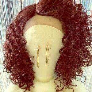 Lace front curly wig